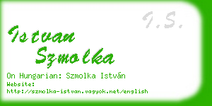istvan szmolka business card